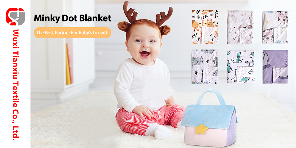 Silky Micro 30x40 Inches Soft Minky Dot Blankets Multifunction Baby Swaddle Blanket Made of Polyester for Babies factory