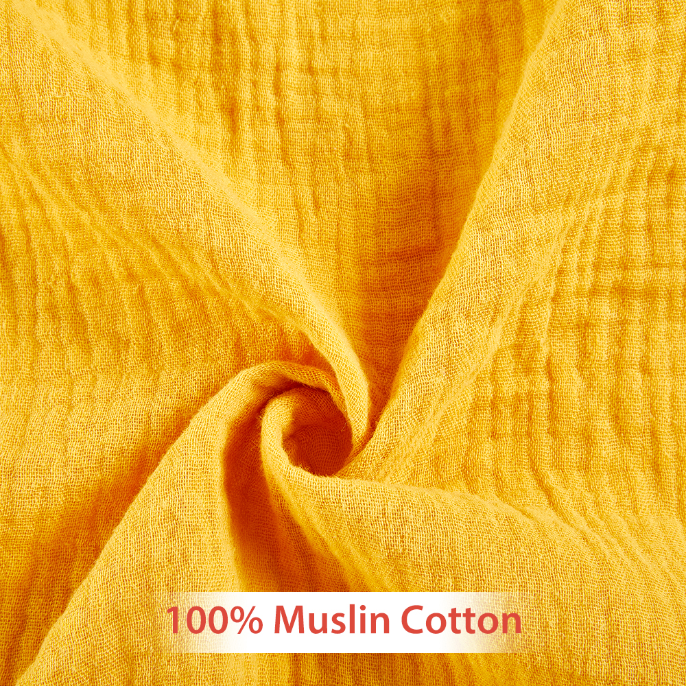 Neutral Muslin Cotton Baby Bed Cover Fitted Sheet Solid Crib Sheets details
