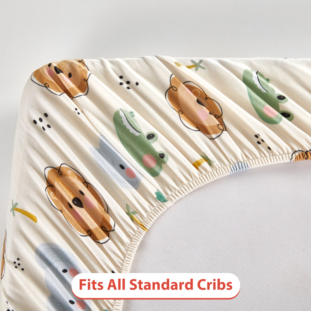 Ultra Soft Rayon Spandex Stretchy Neutral Fitted Crib Sheet manufacture