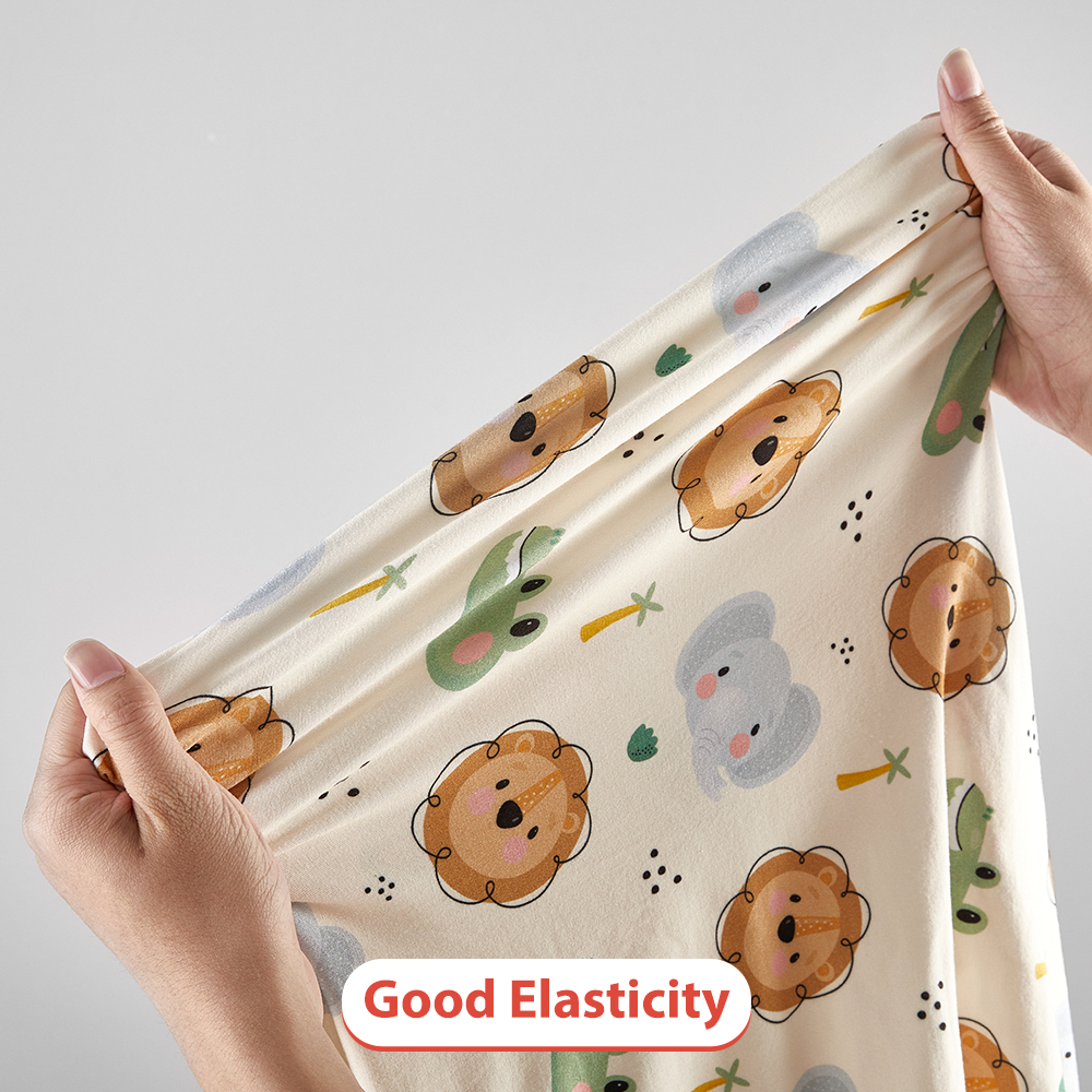 Ultra Soft Rayon Spandex Stretchy Neutral Fitted Crib Sheet factory