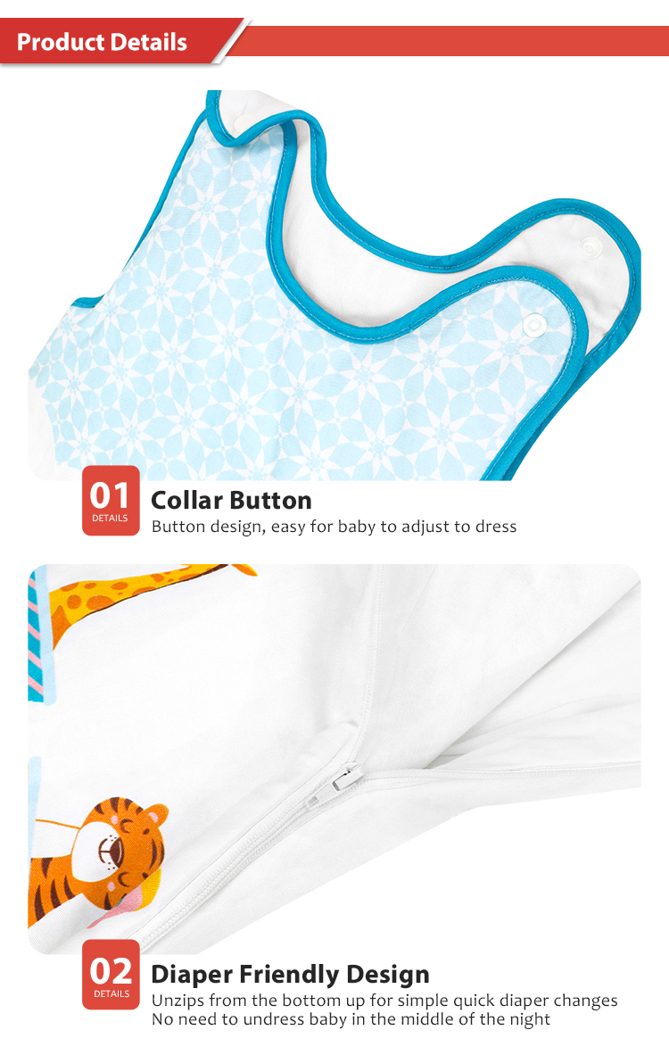 Sleepsack 100% Cotton Wearable Blanket fits Newborns and Infants Swaddle Transition Sleeping Bag manufacture