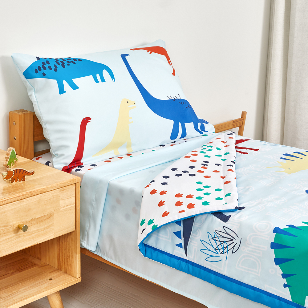 Baby Boy Dinosaur Printed Kid Bedding Set factory