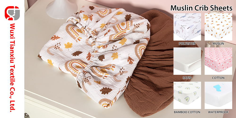 28 x 52 inches Extra Soft Muslin Crib Sheets Neutral Baby Fitted Sheet for Standard Crib Mattress manufacture