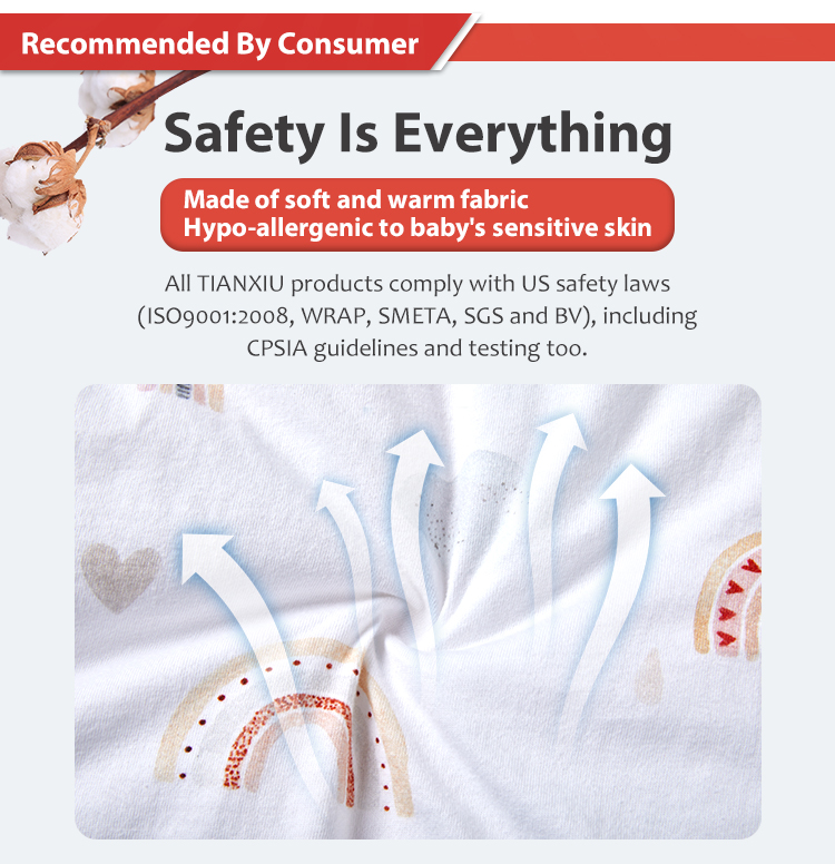 Detachable Sleeves Split Cotton Toddler Sleep Sack Winter Baby Sleeping Bag with Legs details