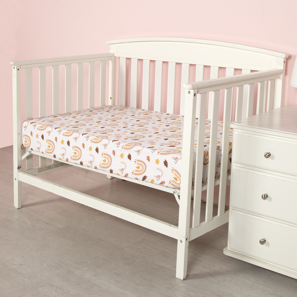 28 x 52 inches Extra Soft Muslin Crib Sheets Neutral Baby Fitted Sheet for Standard Crib Mattress supplier