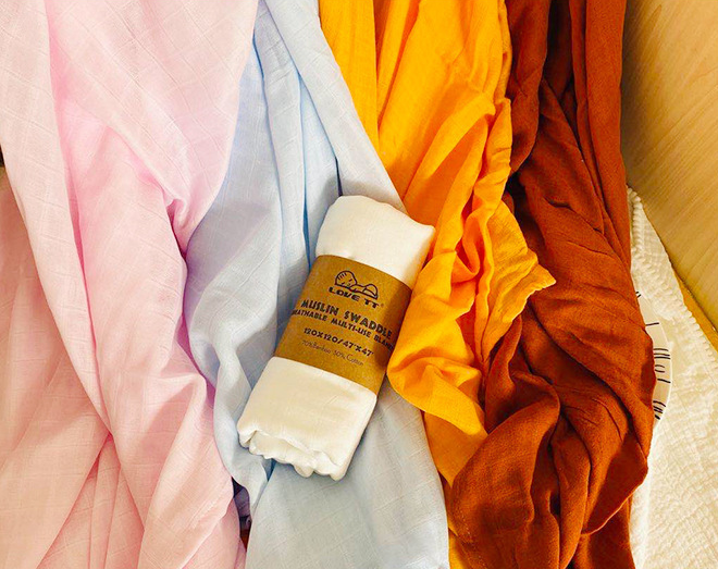 70% bamboo 30% cotton solid muslin blanket baby swaddle blanket manufacture
