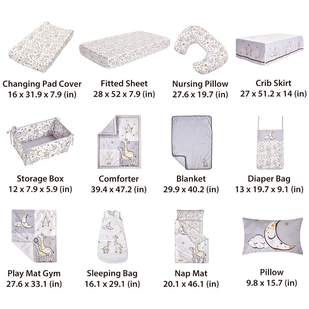 Cartoon Animal Deer Design Baby Cot Bedding Crib Bed Linen Comforter Sheet Set Crib Bedding factory