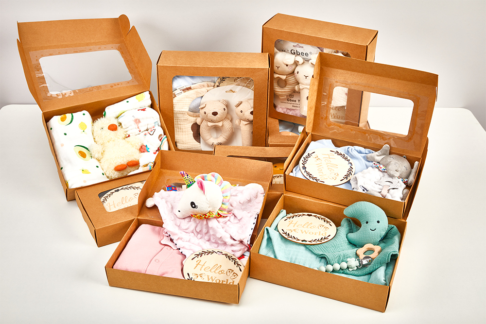 DIY Baby Muslin Blanket Set Rattle Teether Matching Headband Newborn Socks Baby Gift Set factory