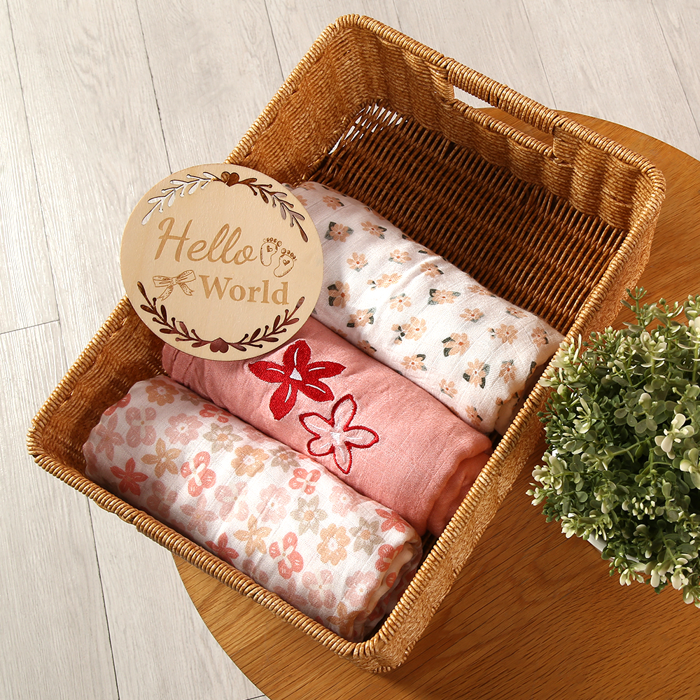 Large 47 x 47 inches 100% Cotton Muslin Baby Swaddle Blanket manufacture