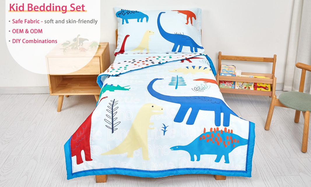 Baby Boy Dinosaur Printed Kid Bedding Set supplier