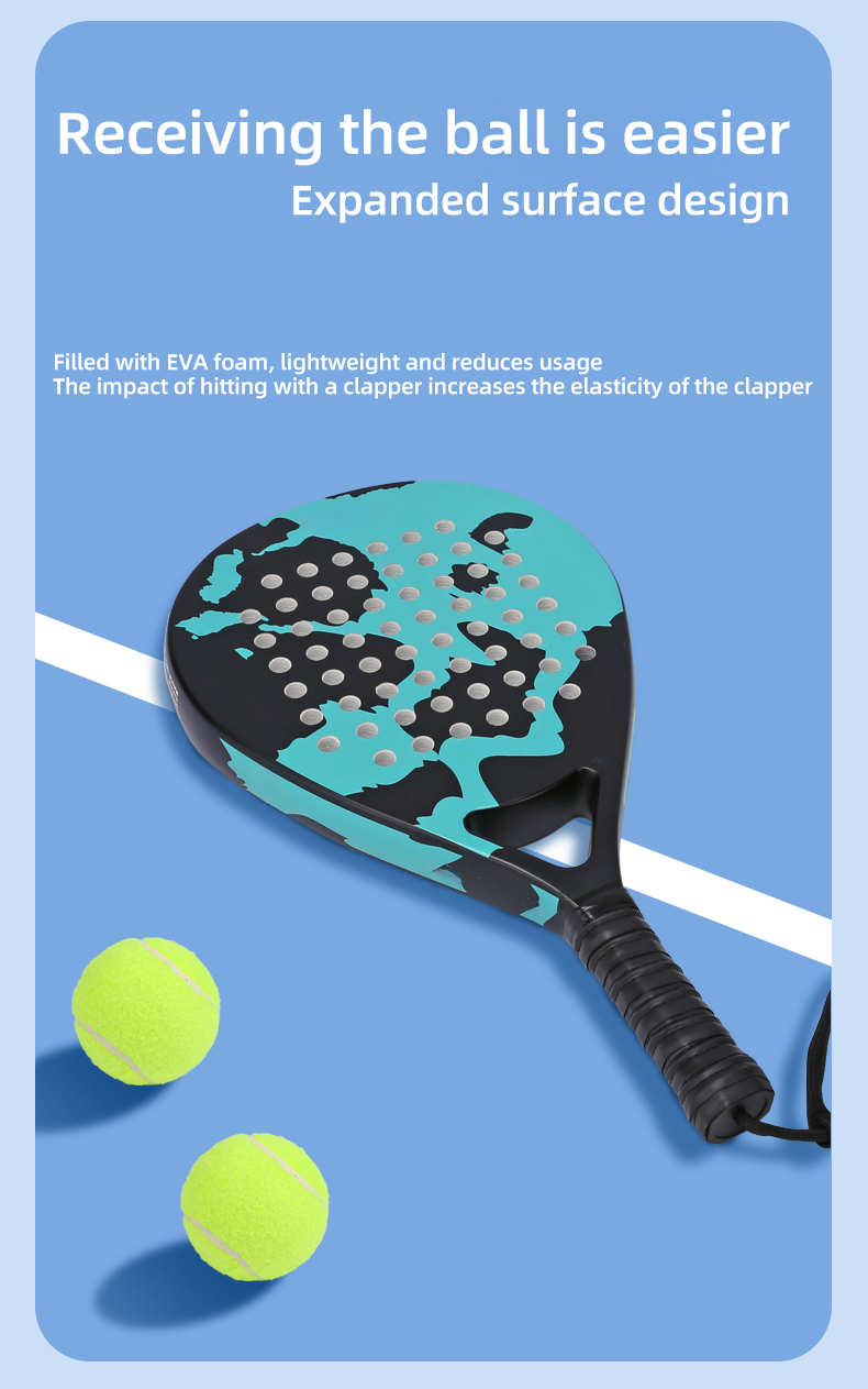 product custom high performance durable padel racquets eva foam core premium carbon fiber face padel racket-4