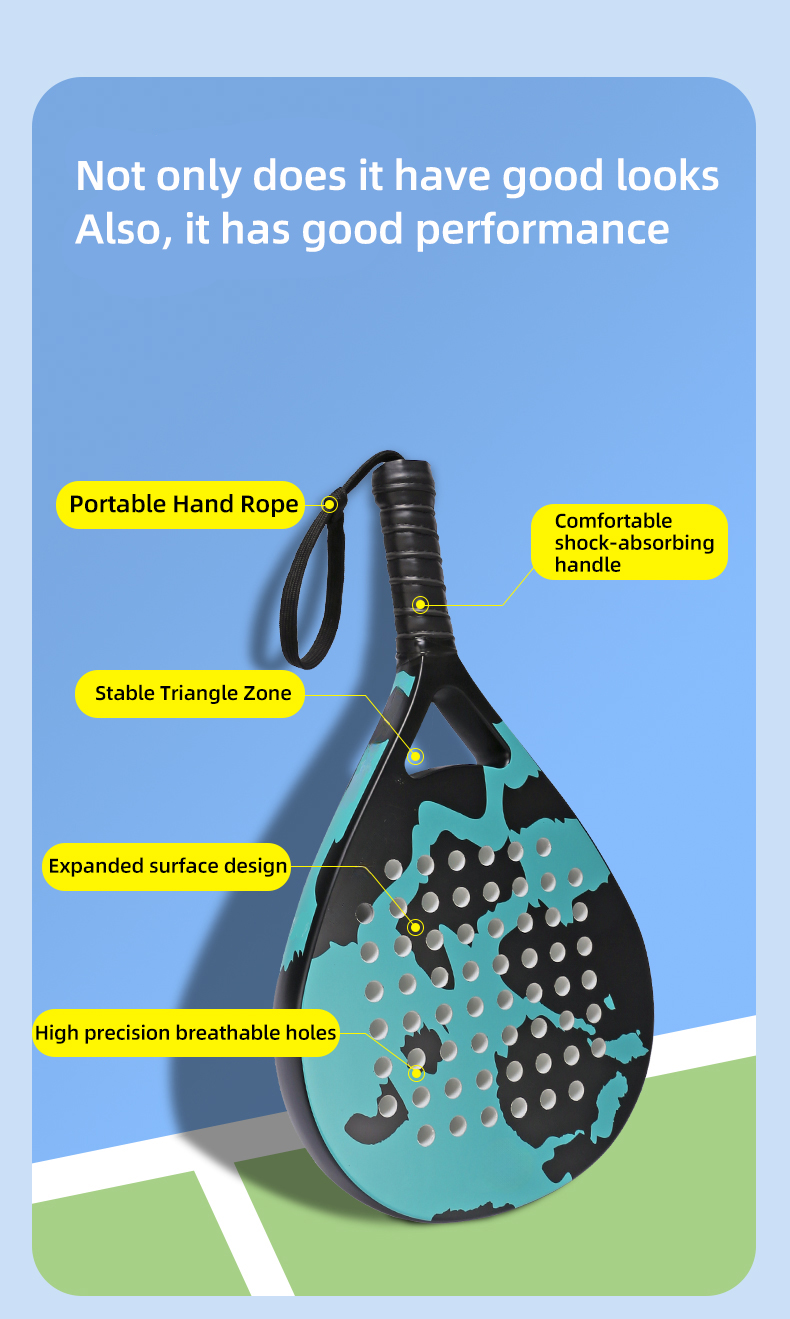 product custom high performance durable padel racquets eva foam core premium carbon fiber face padel racket-3