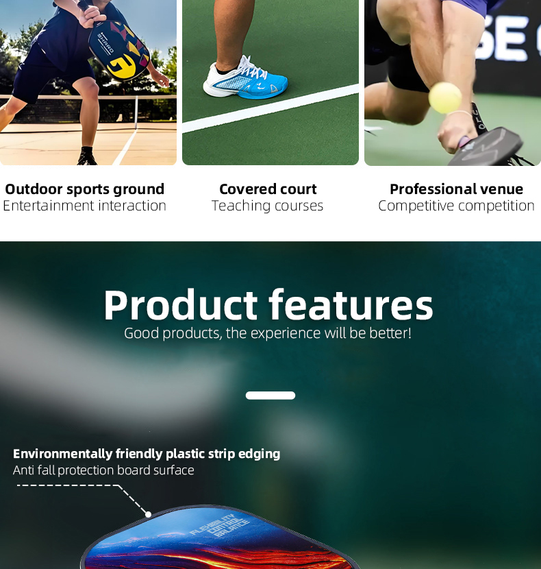product customizable carbon fiber pickleball paddle racket usapa approved pp honeycomb core racket-6