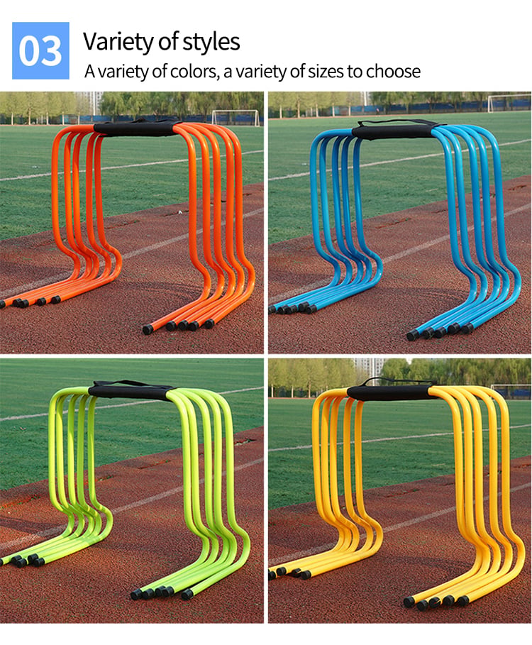product adjustable pvc fitness sports football training equipment soccer speed agility training hurdles-5