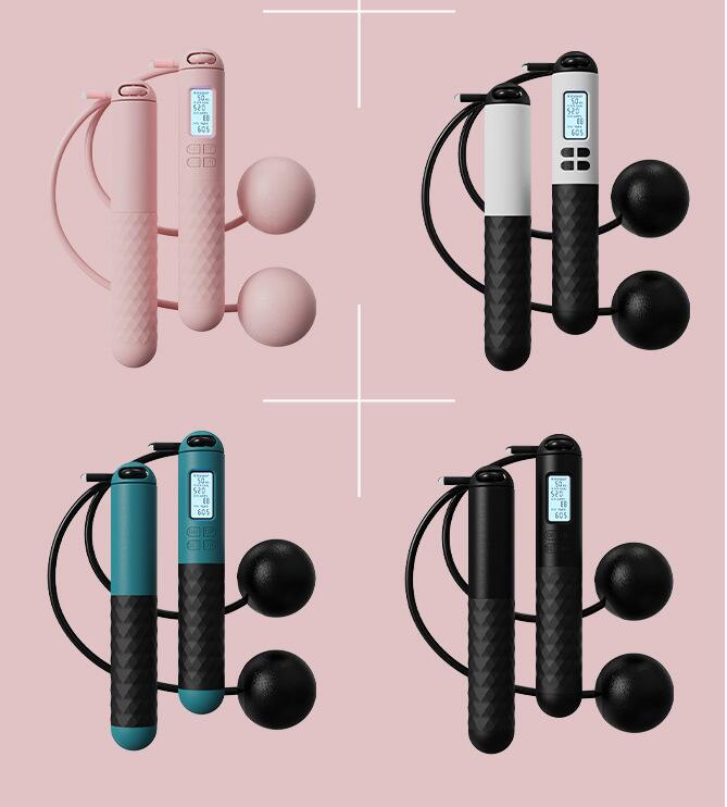 Smart Professional Wireless Ball Jump Rope Digital Counter Timer Calorie Burn Fitness Skipping Rope manufacture