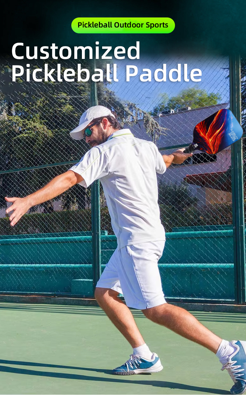 product customizable carbon fiber pickleball paddle racket usapa approved pp honeycomb core racket-1