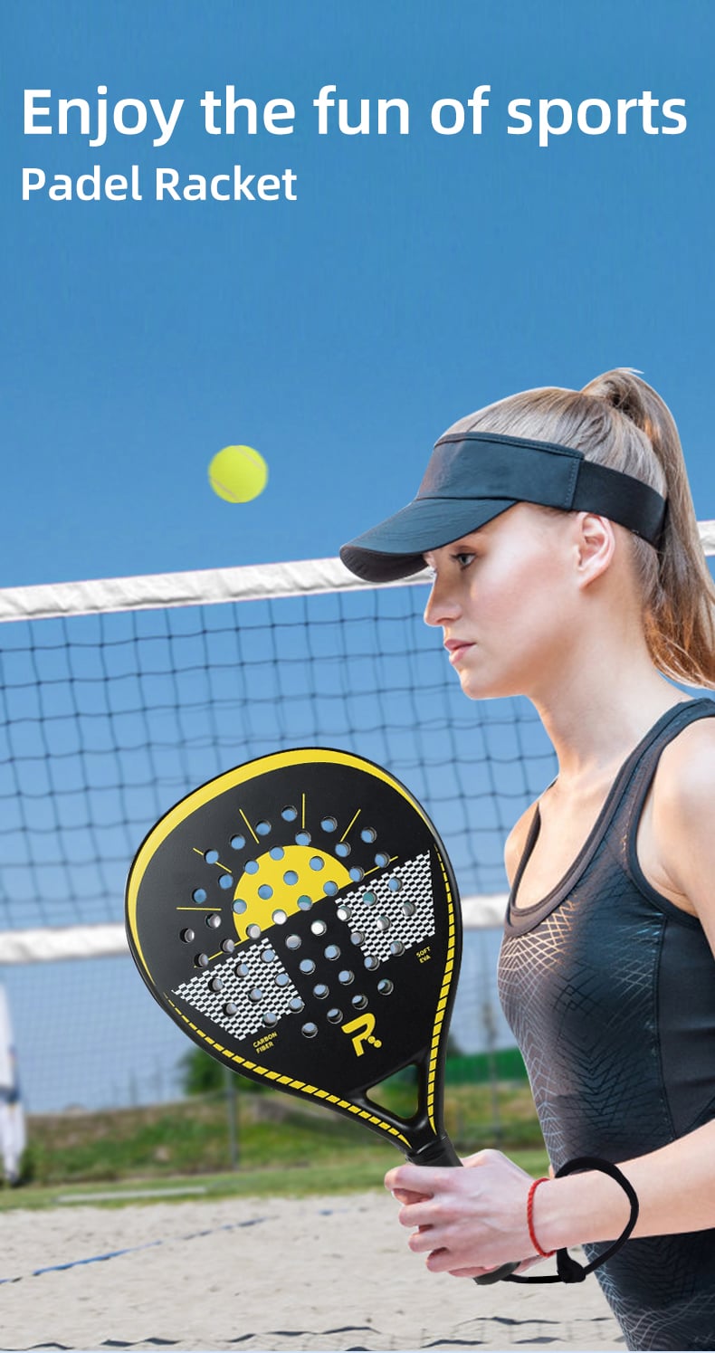 product custom high performance durable padel racquets eva foam core premium carbon fiber face padel racket-1