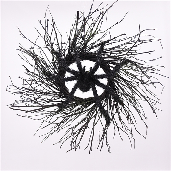 Designing a spooky spider web wreath for your front door