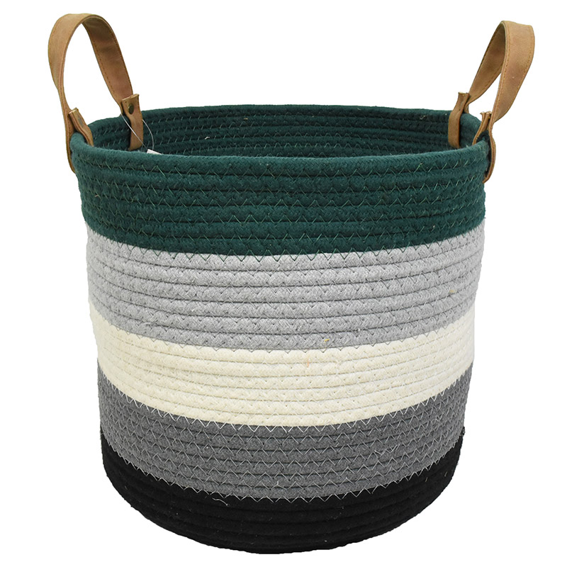 Panier tressé pour couvertures et jouets