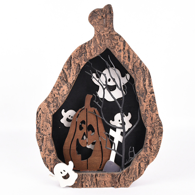 ハロウィン木製パンプキン装飾