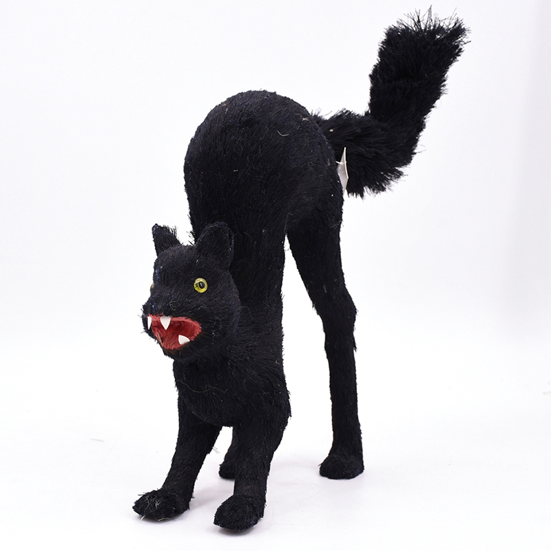 ハロウィンsisal素材のブラックキャットパーティ装飾