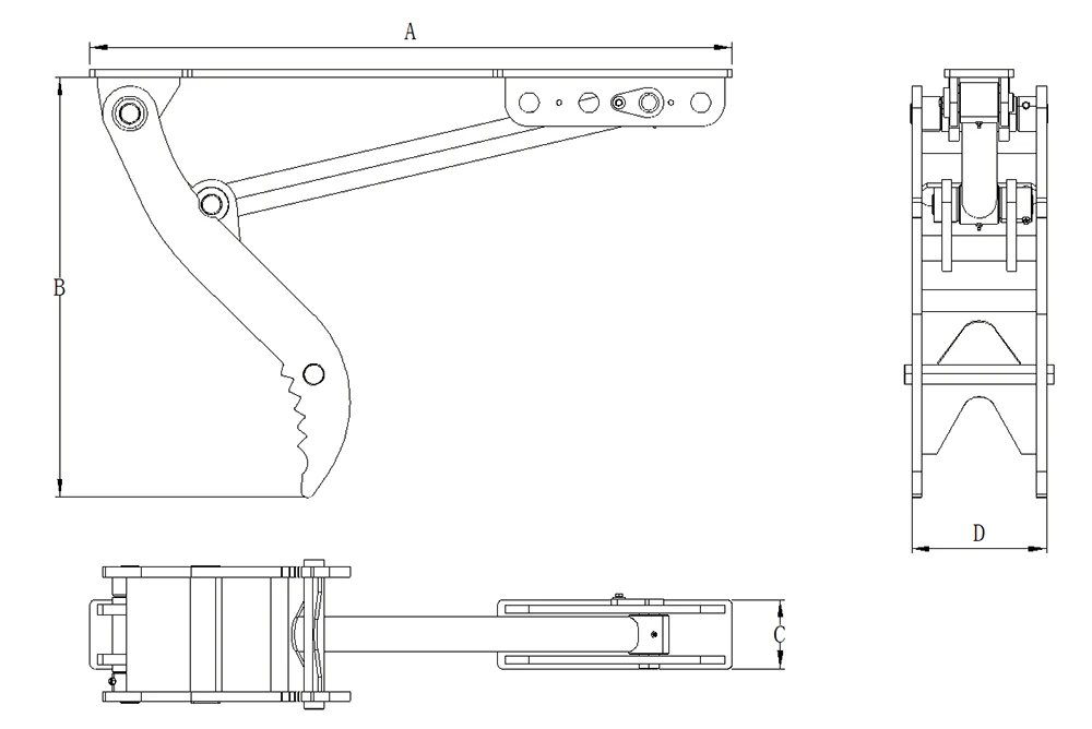 BONOVO Mechanical Thumbs For Mini Excavator 1-8 Ton