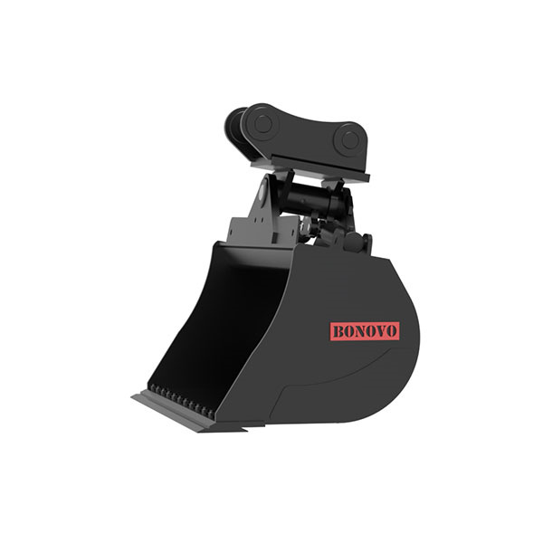 Minimize Spillage and Improve Safety with Hydraulic Tilting Grading Buckets.