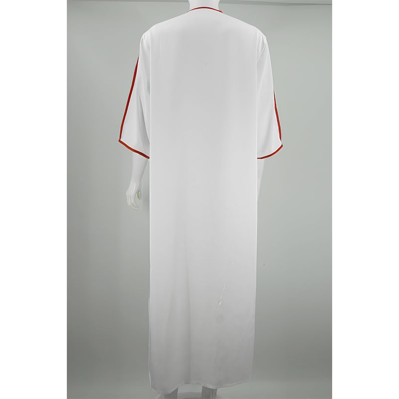 2025 Embroidered Morocca Men's Traditional Muslim Clothing Jibba Abaya Robe Jalabiya Thobe Muslim Thobe Accessory supplier
