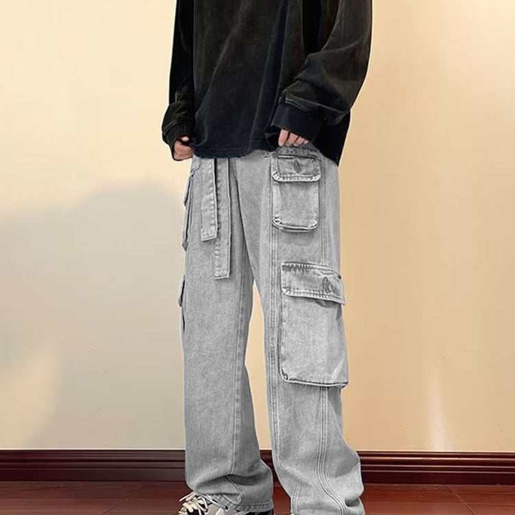 Men Jeans Wide Leg Denim Pant Loose Straight Baggy Men's Jeans Streetwear Skateboard Pants Hip Hop Neutral Trousers Cargo Jeans supplier