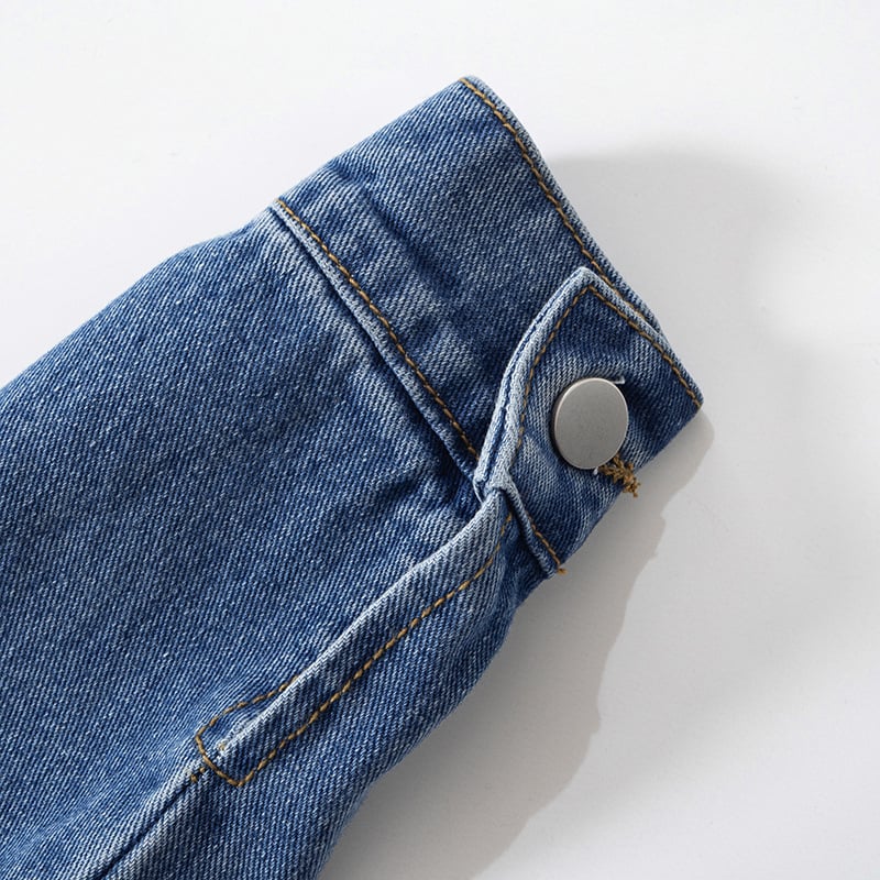 Light Blue Long Sleeve Cropped Denim Jackets For Women supplier