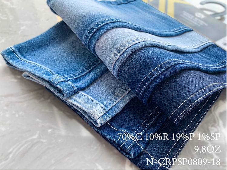 Custom wholesale 2024 Women's Streetwear Casual Loose Fashion Short Top Elastic Waist Denim Suit Denim Two Piece Set supplier