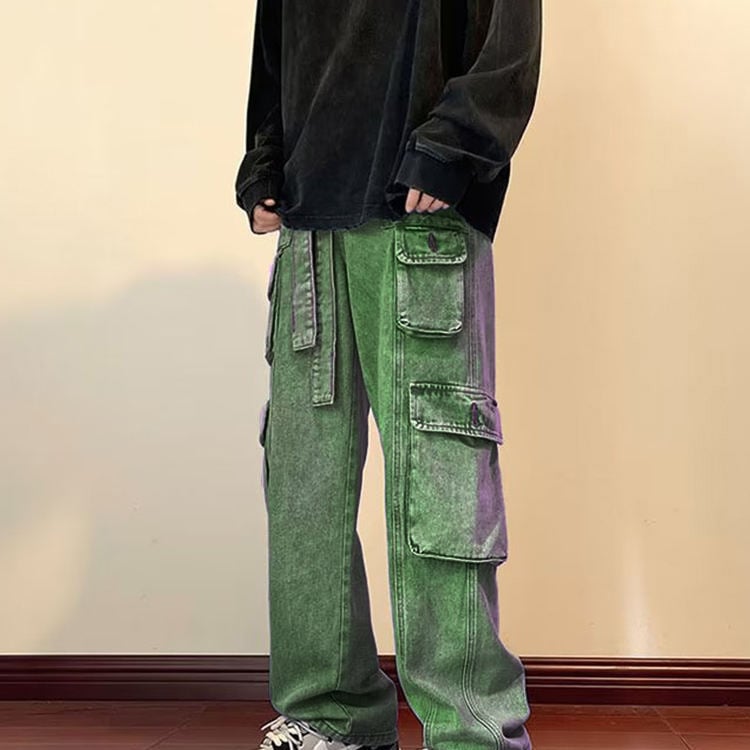 Men Jeans Wide Leg Denim Pant Loose Straight Baggy Men's Jeans Streetwear Skateboard Pants Hip Hop Neutral Trousers Cargo Jeans factory