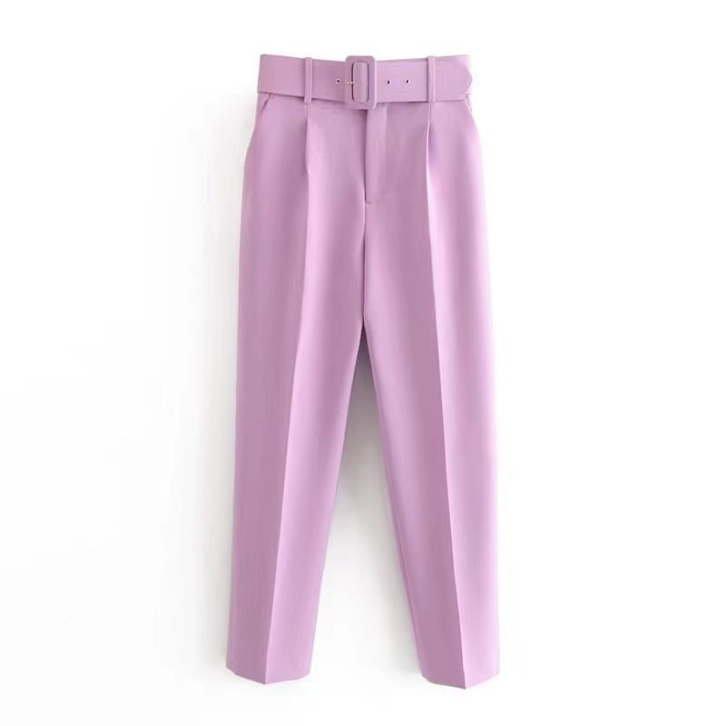 Spring Fall Women's Clothing Women Casual Temperament Commuter Long Sleeve Print Shirt Pants Two Piece Ladies Sets factory