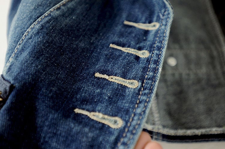 2024 Custom Women's Vest Slim Lapel Blue Denim Vest Jean Vest Women details