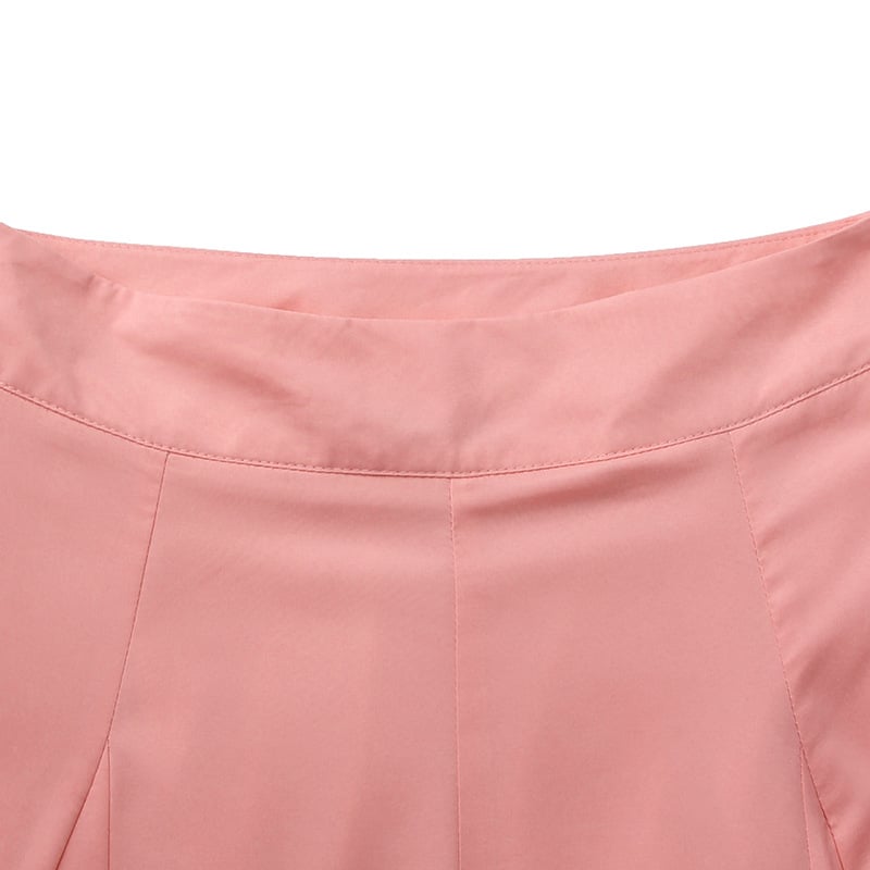 Elegant High Waist Wide Leg Pants Spring Vintage Flare Trousers Casual Solid Zipper Palazo Pants Wide Leg Pants Women manufacture