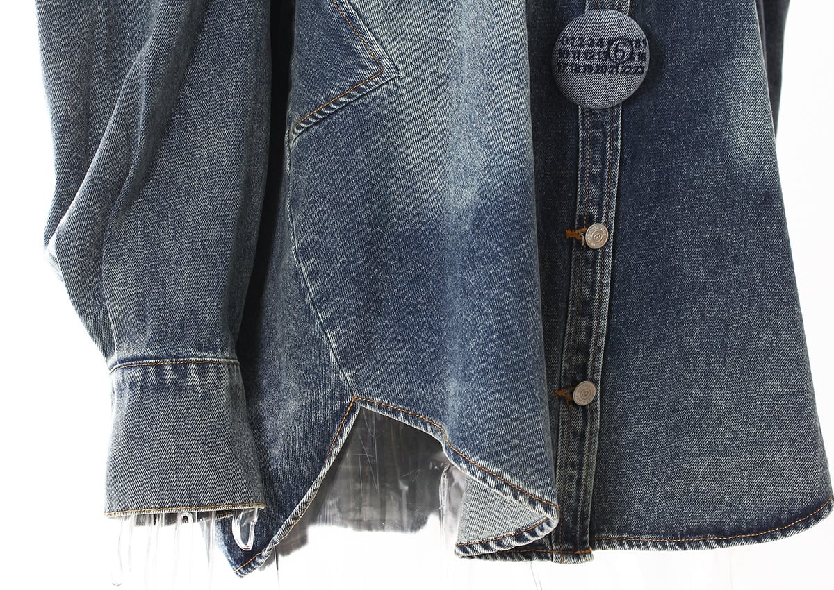 Spring New Designer Large Button Washed Denim Loose Fit Lapel Casual Cocoon Coat Women's Slightly Drop Shoulder Shirt supplier