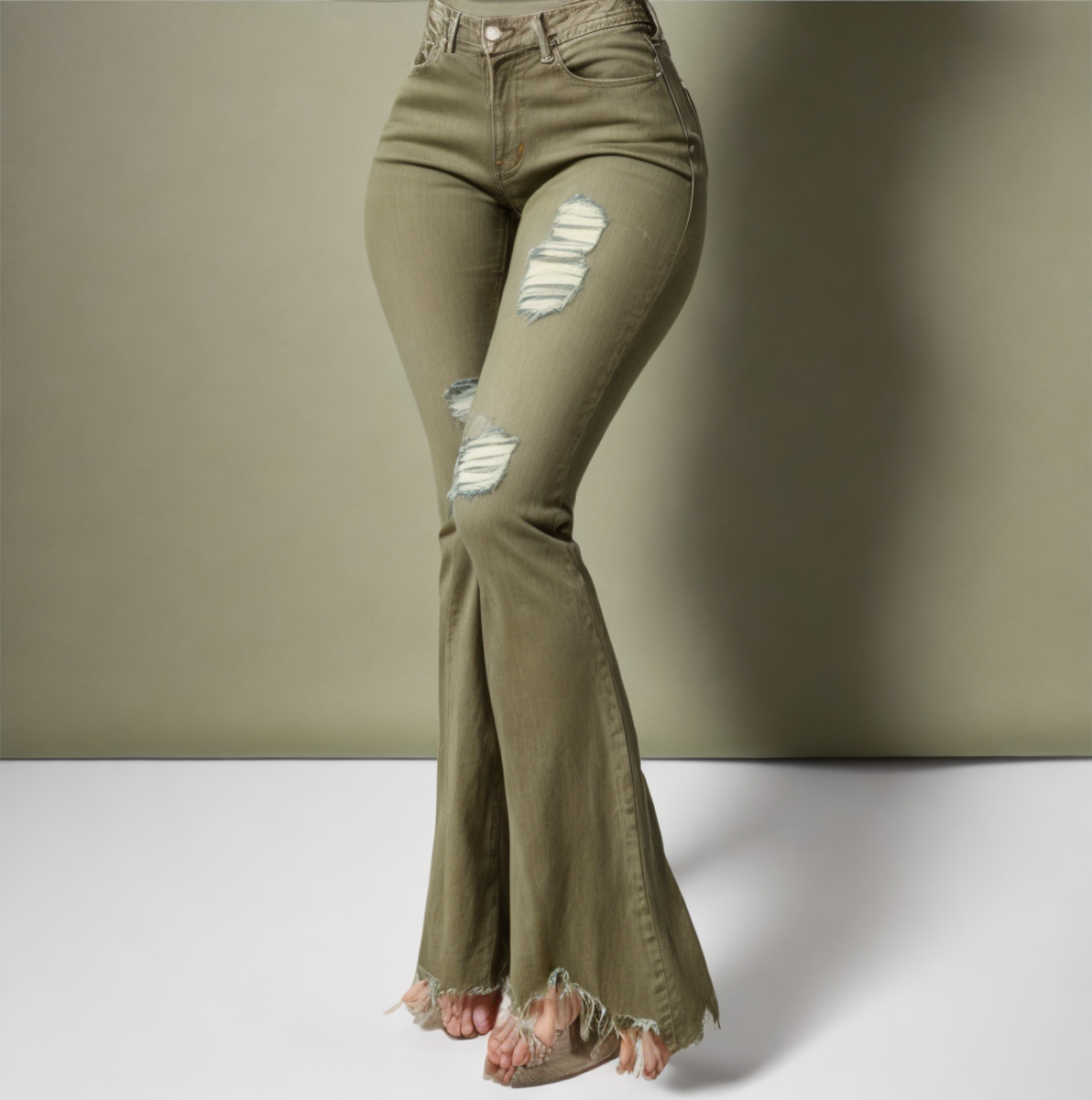 High Quality Blue Denim Pants Skinny Elastic Stretch Ladies Pants Hollow Pantalones Slim Ripped Jeans Women details