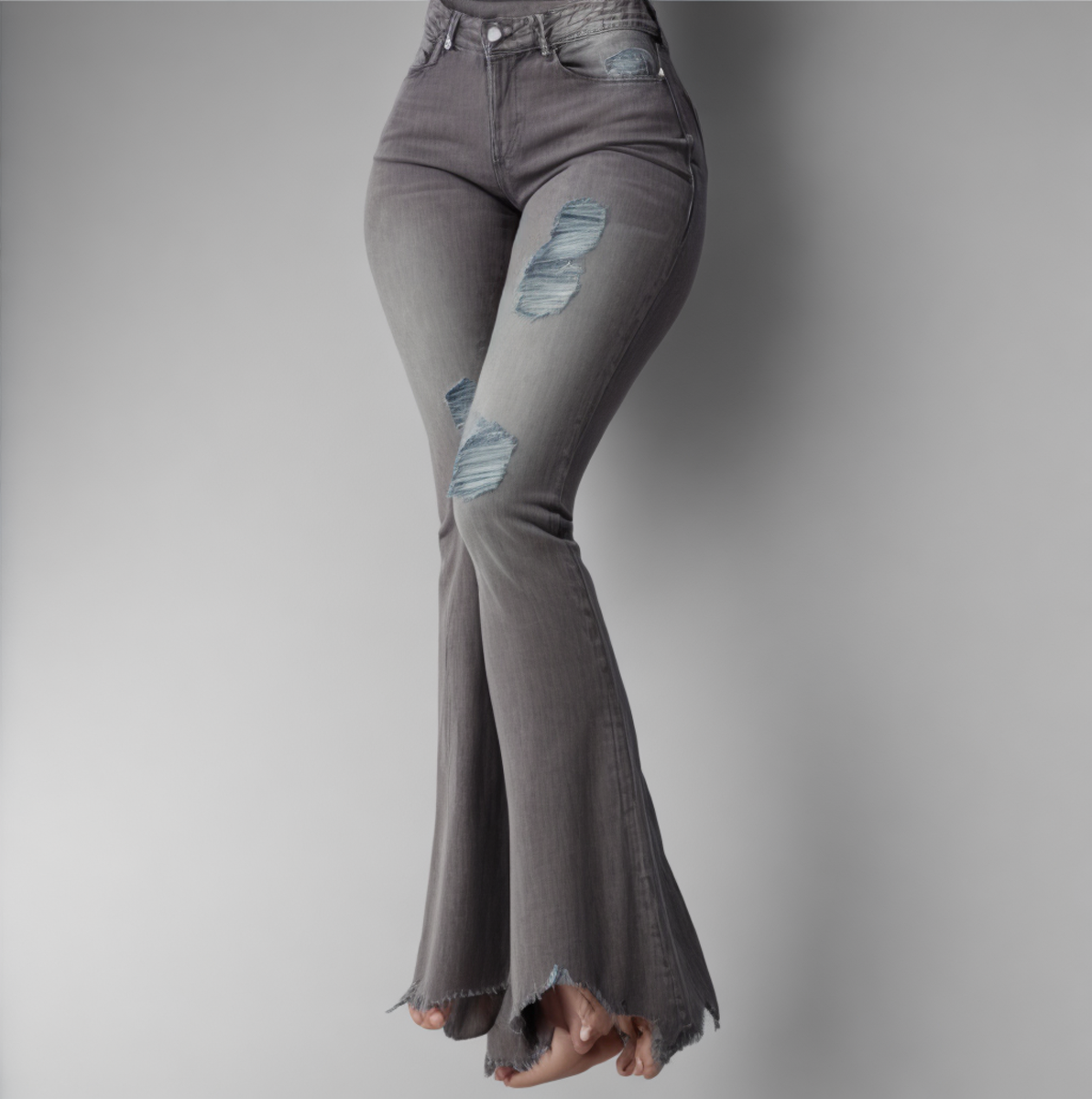 High Quality Blue Denim Pants Skinny Elastic Stretch Ladies Pants Hollow Pantalones Slim Ripped Jeans Women details
