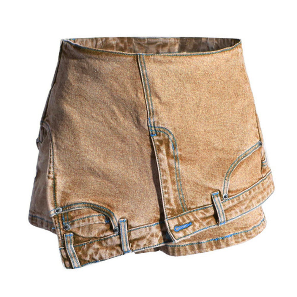 Fashion Unique New Streetwear Sexy Irregular Washed Jean Shorts Women Short Denim Shorts for Women Shorts Women factory