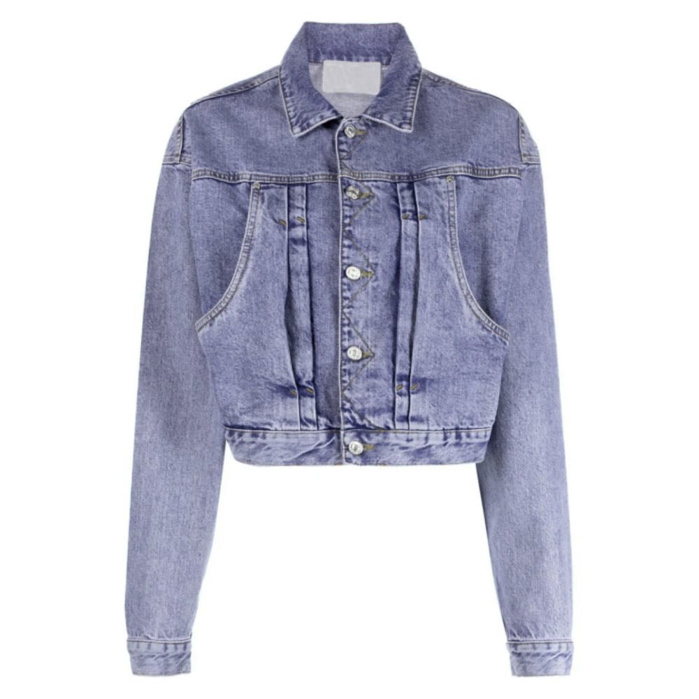 Fashion Vintage Clothing Casual Jean Jacket Coat Washed Stretch Button Soft Women Denim Jackets With Pockets factory