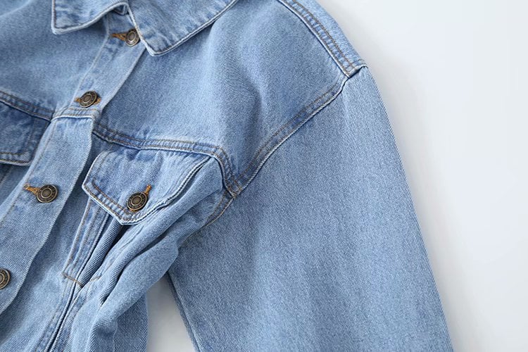 Streetwear Dress Sexy Women Turn Down Collar Denim Mini Dress details