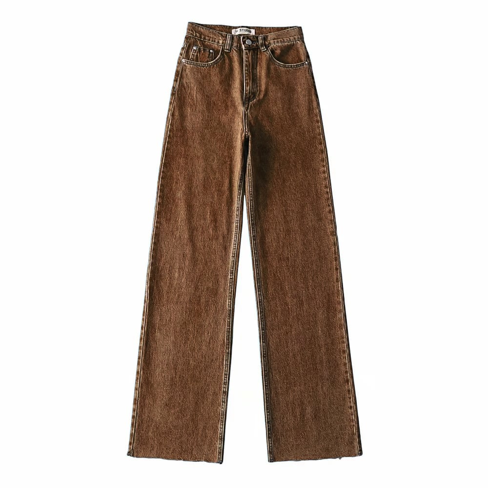 Women's High Waist Denim Pants Retro Loose Straight Trousers Jeans New Sexy Jeans Pants factory
