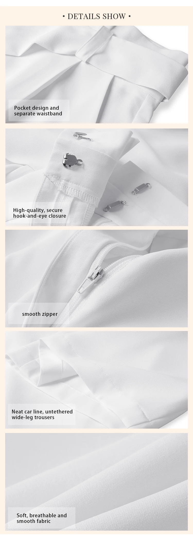 Hot Sale Lady High Waist Elegant Wide Leg Trousers Dress Office Formal Pants for Women factory