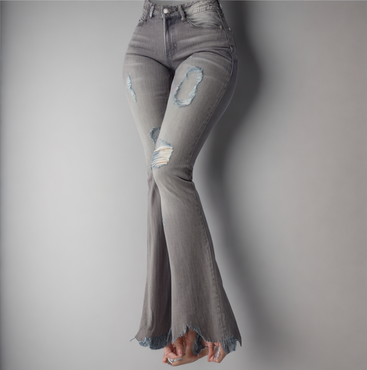 High Quality Blue Denim Pants Skinny Elastic Stretch Ladies Pants Hollow Pantalones Slim Ripped Jeans Women details