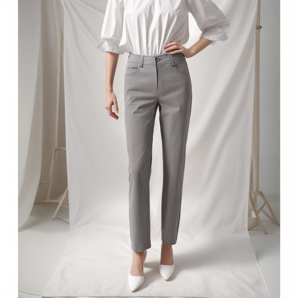 Wholesale Custom Women Elastic Stretch Jeans High Waist Solid Color Trousers Women Pencil Pants Skinny Jeans Denim Pants factory