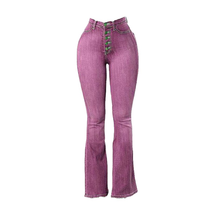 Casual Fall High Waist Denim Jeans Woman Fashion Bodycon Plus Size Bell Bottom Jeans Pants supplier