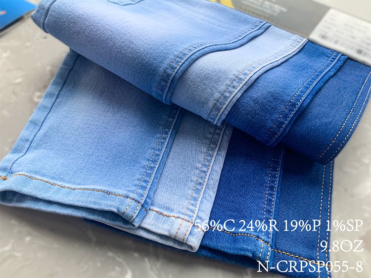 Custom wholesale 2024 Women's Streetwear Casual Loose Fashion Short Top Elastic Waist Denim Suit Denim Two Piece Set manufacture