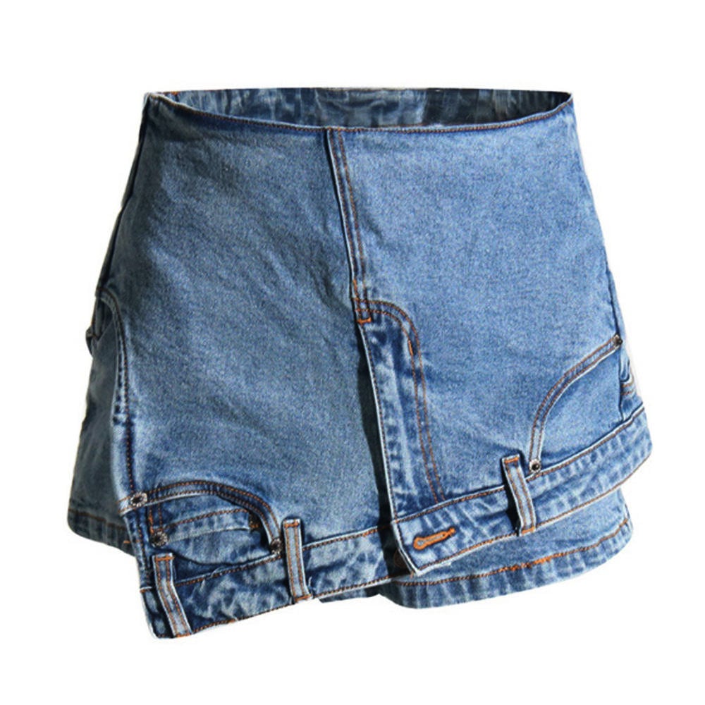 Fashion Unique New Streetwear Sexy Irregular Washed Jean Shorts Women Short Denim Shorts for Women Shorts Women supplier