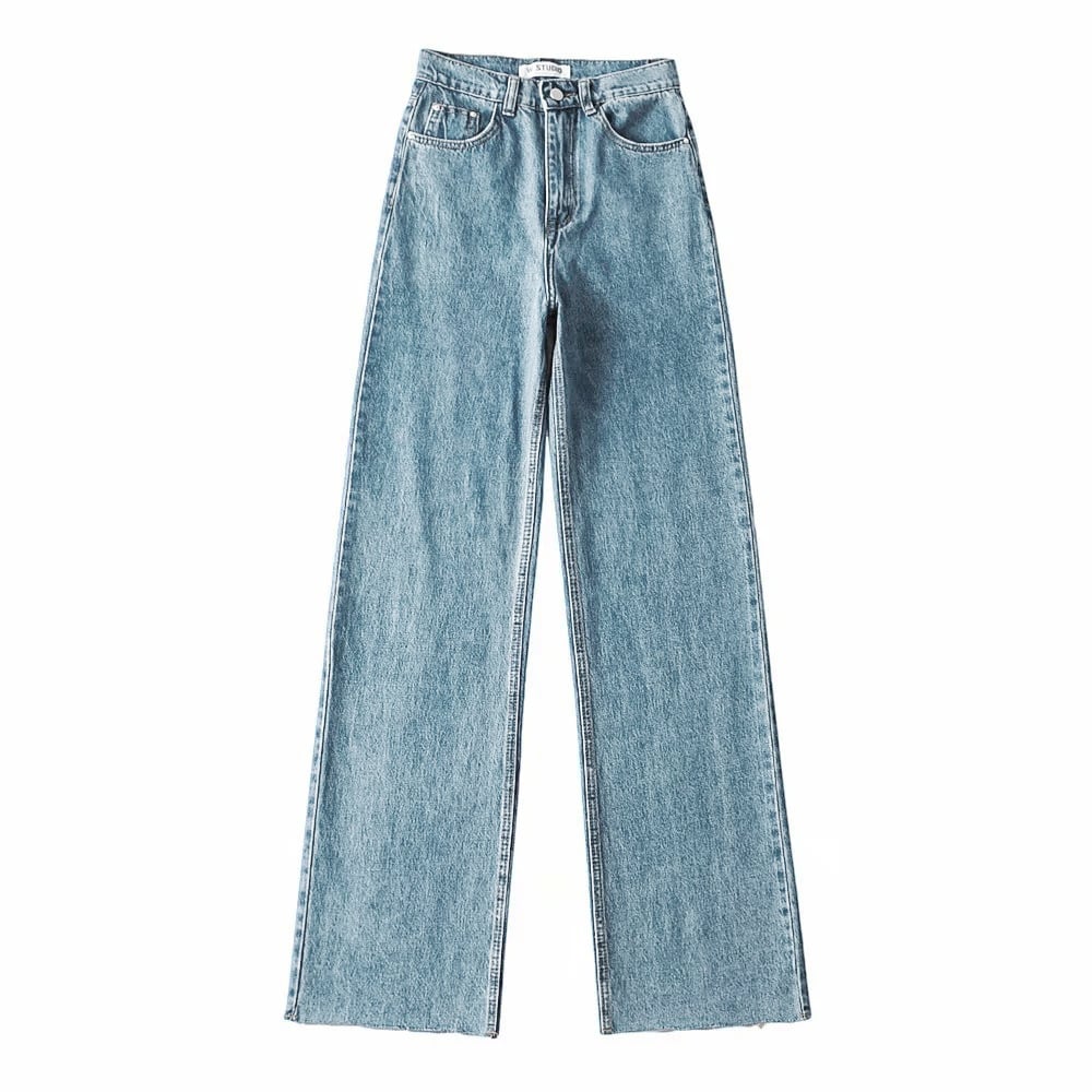 Women's High Waist Denim Pants Retro Loose Straight Trousers Jeans New Sexy Jeans Pants manufacture