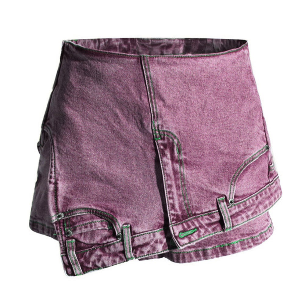 Fashion Unique New Streetwear Sexy Irregular Washed Jean Shorts Women Short Denim Shorts for Women Shorts Women details
